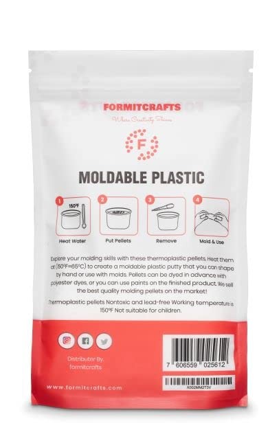 Thermoplastic Beads -8 oz. Polymorph Plastic 8 oz, 22.68 ml, White