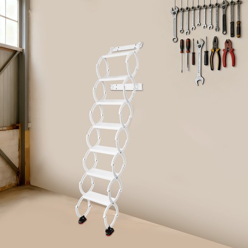 Ladder Telescoping Step Folding Ladders Retractable Folding Stair Wall Mounted