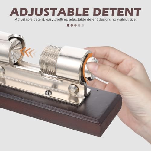 Nutcracker for Nuts Heavy Duty Nut Cracker Tool with Wooden Base Adjustable