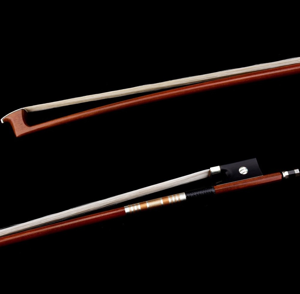 D.PECCATTE Copy Master Pernambuco Violin Bow 7/8 Ebony Big eye Frog Silver Stiff