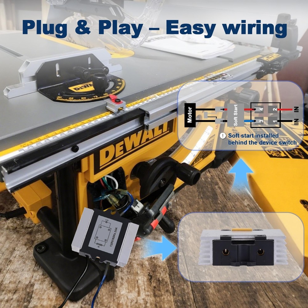 120V 24A Soft Start Module, with Aluminum Block, Soft Start Switch, Soft Star...