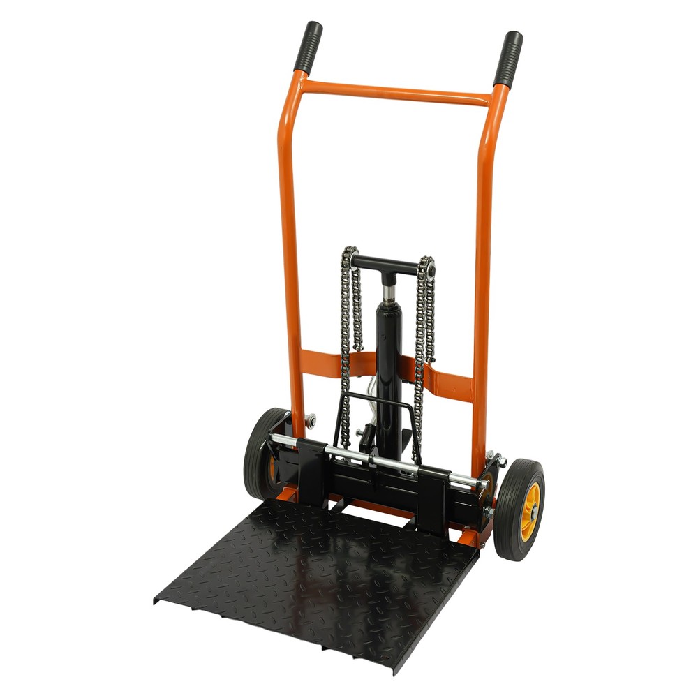 Stacker Hydraulic Material Winch Stacker 440lbs Pallet Truck Dolly Fork Lift