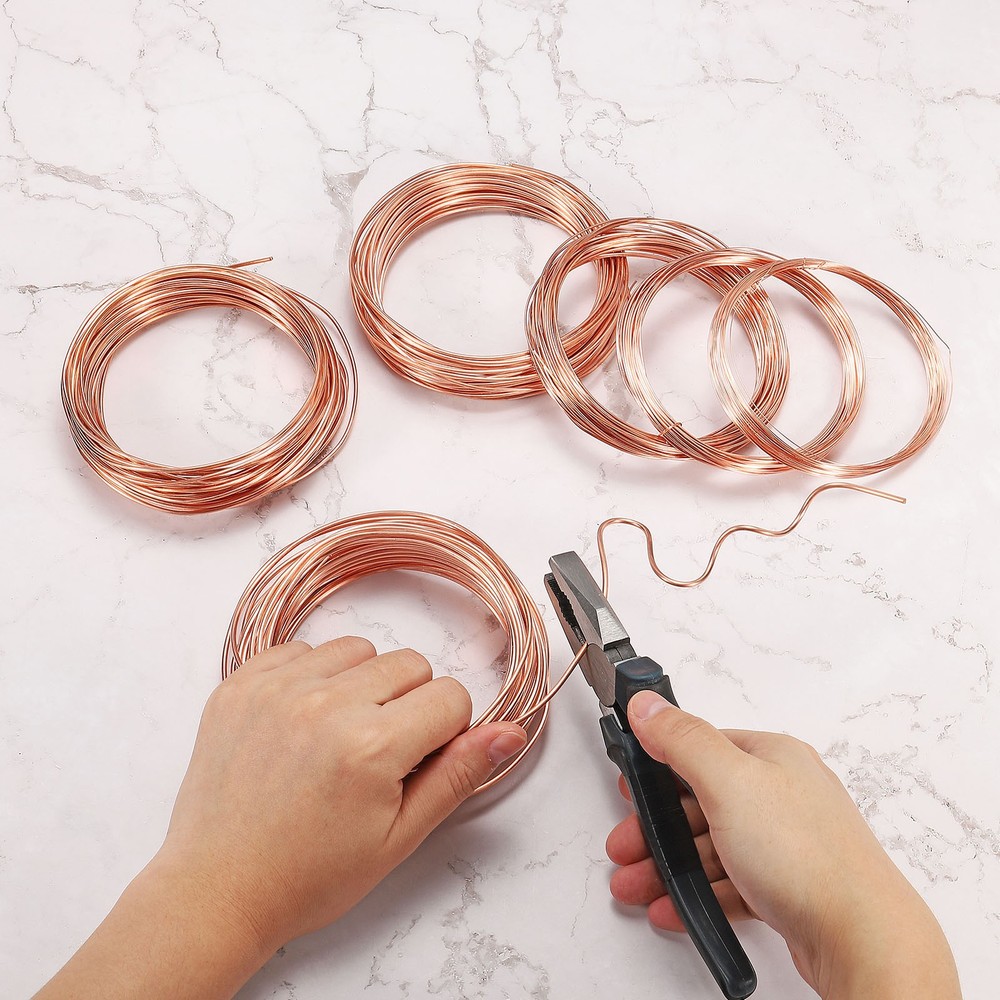 16.4Ft Solid Bare Copper Wire 20 Gauge 99.9% Pure Copper Wire Soft Beading Wire