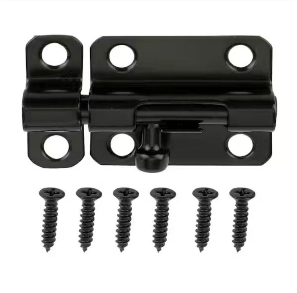 2-1/2in Black Barrel Bolt Gates/Doors/Cabinets
