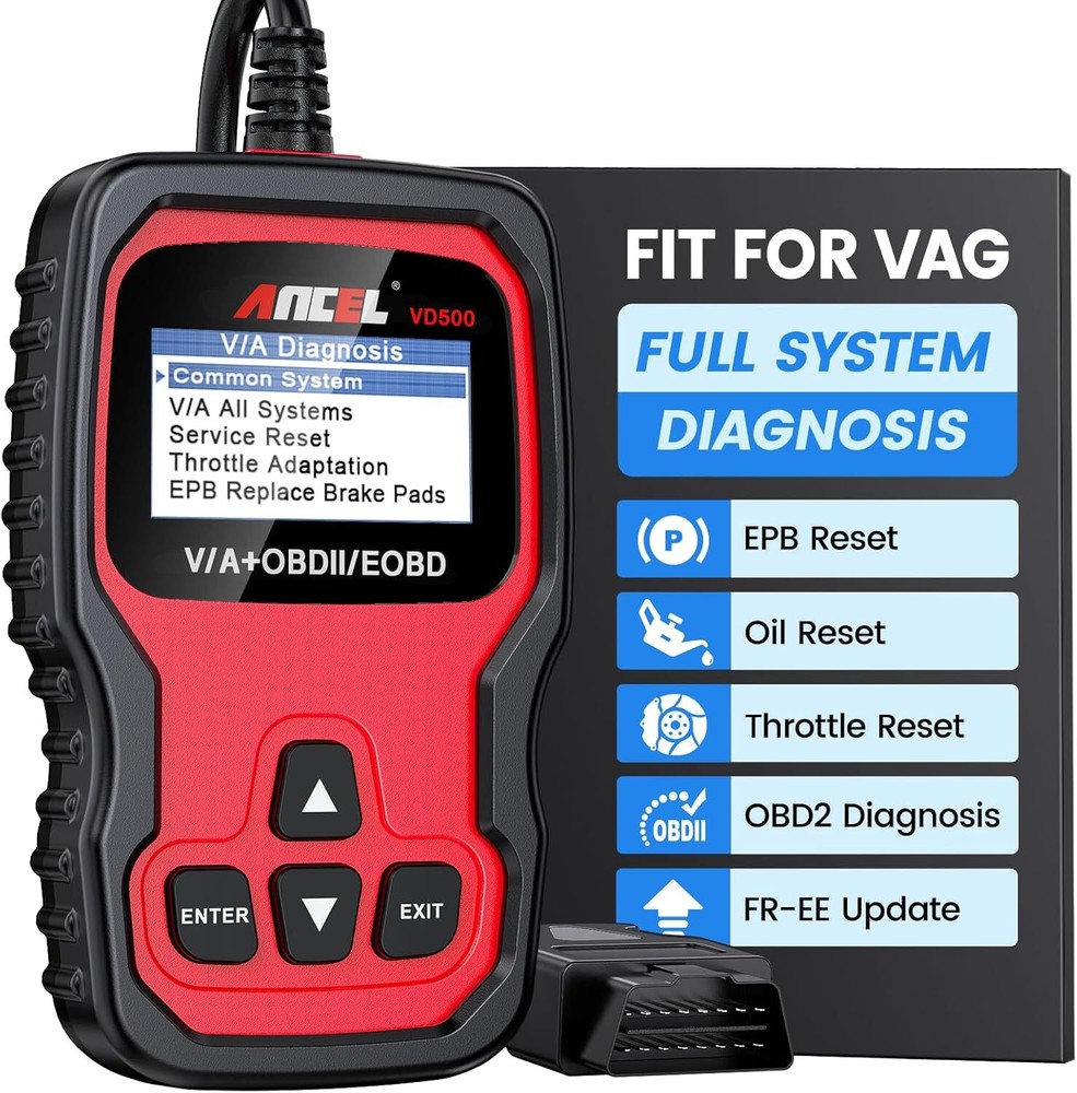 Ancel VD-500 OBD Scanner Full System Code Reader Car Diagnostic Tools For VAG VW