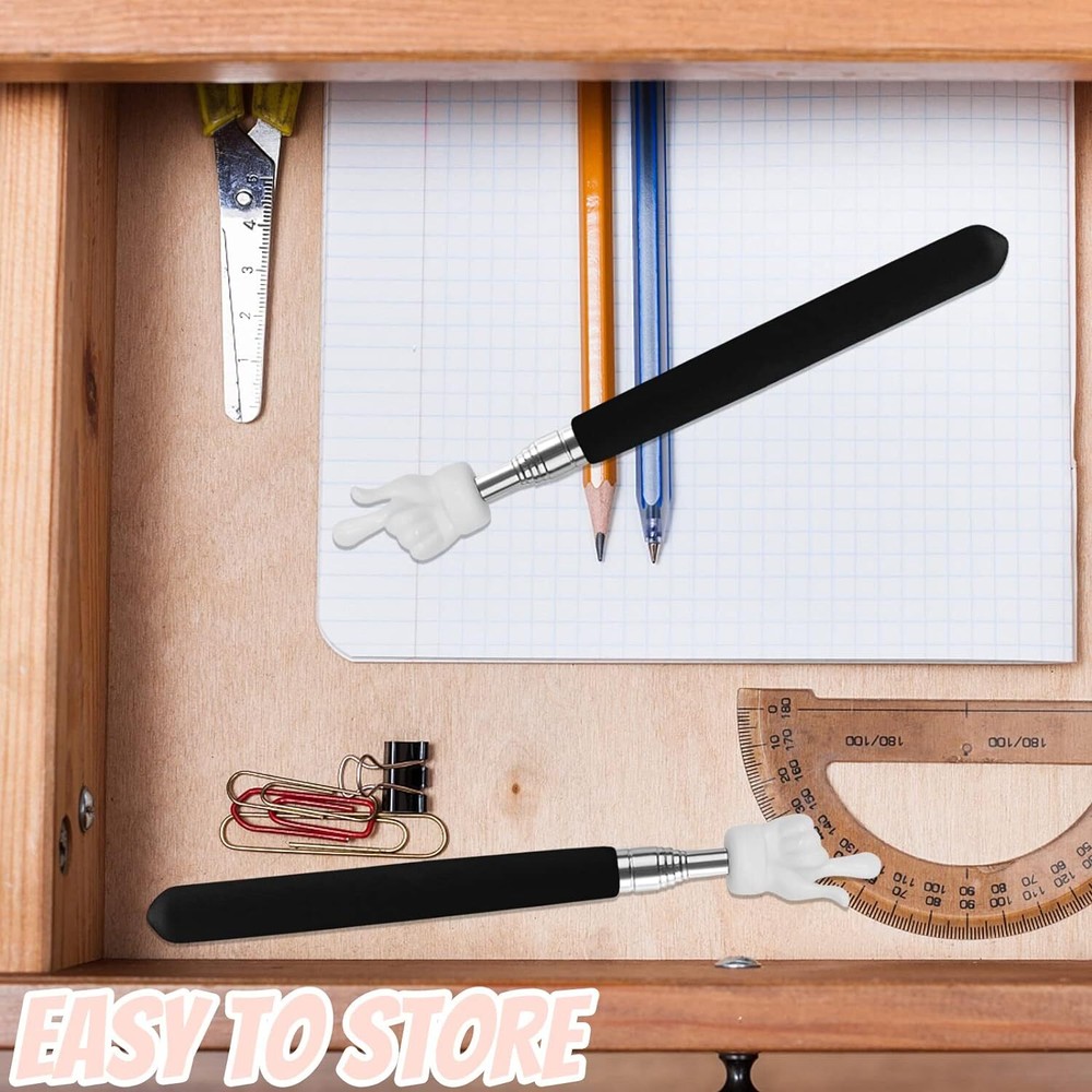 2Pcs Telescopic Teachers Pointer, Extendable Hand Pointer Finger 2PCS