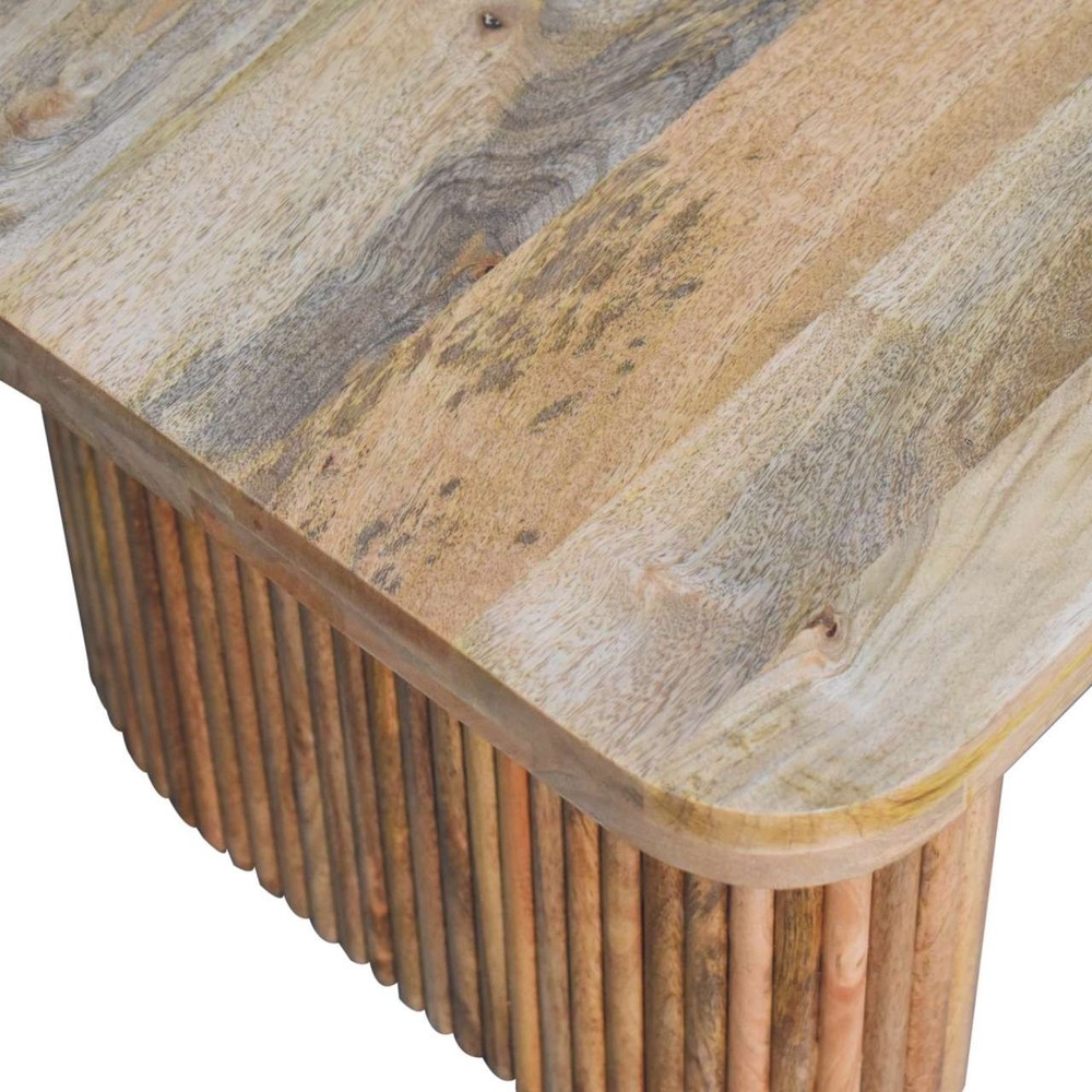 Modern Oak-ish Mango Wood Bench