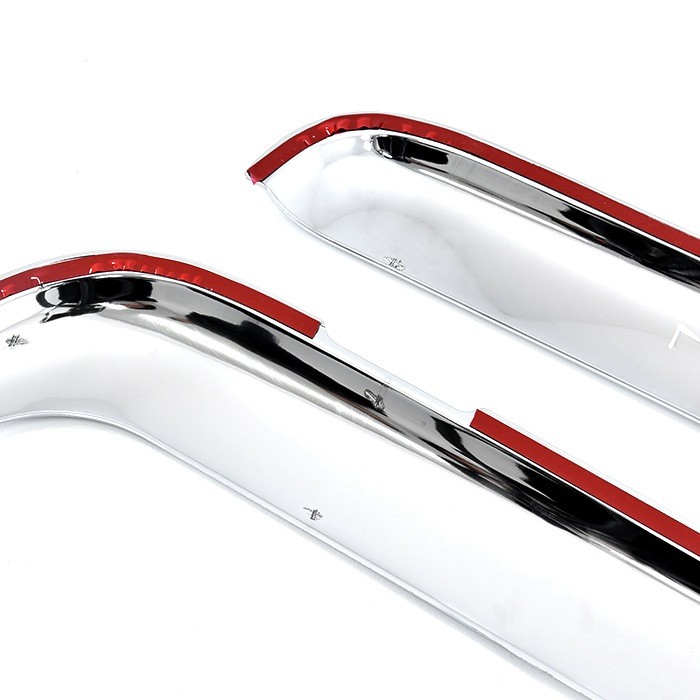 Hino Ranger 2017 Air Loop Chrome Side Window Visors (Left/Right)