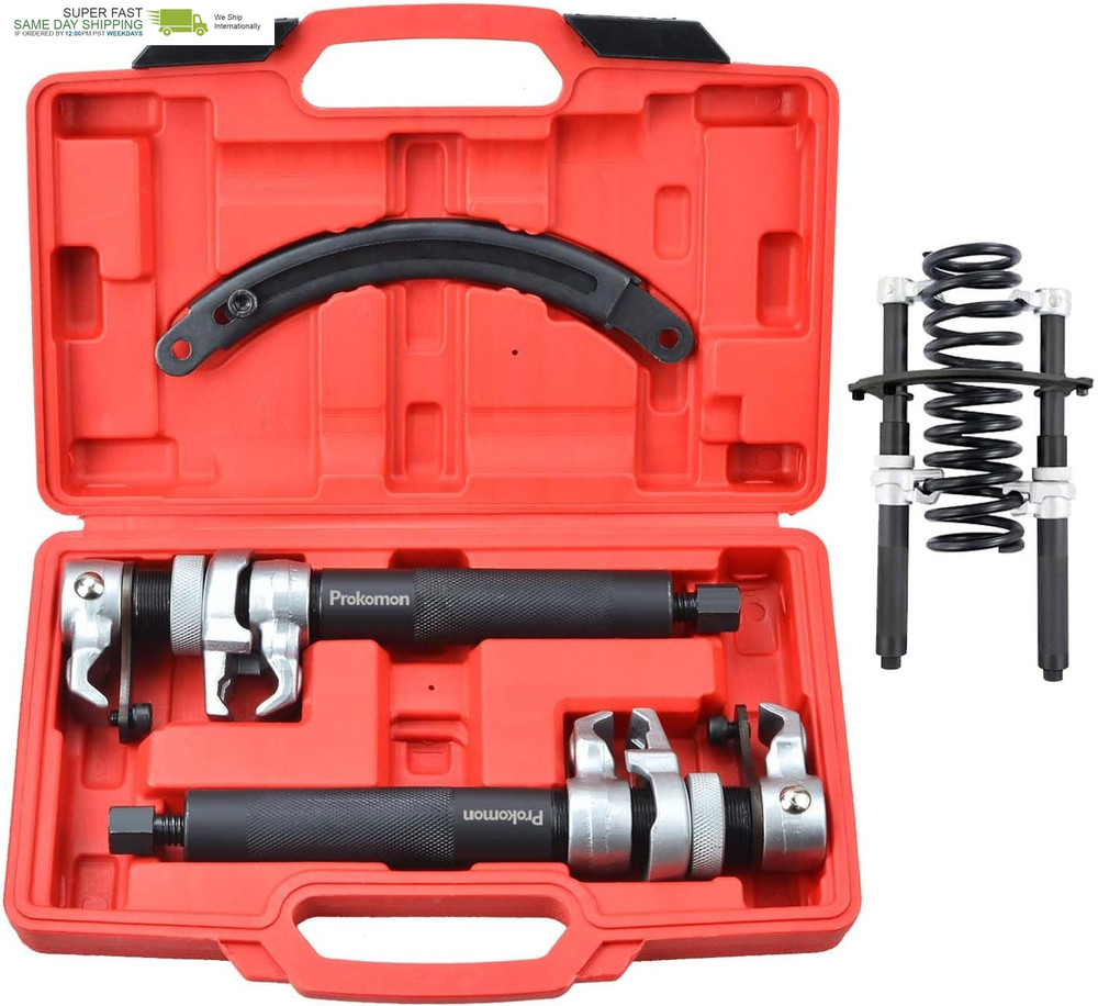Heavy Duty Coil Spring Compressor Tool; 3 Pieces Macpherson Strut Spring Compres