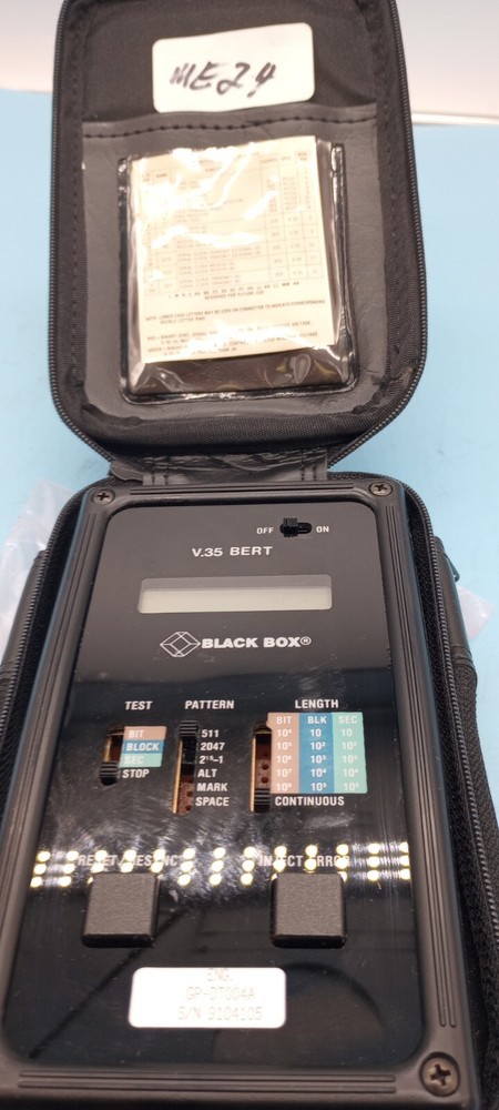 BLACK BOX V.35 BERT TEST ERROR RATE TEST with LEATHER CASE