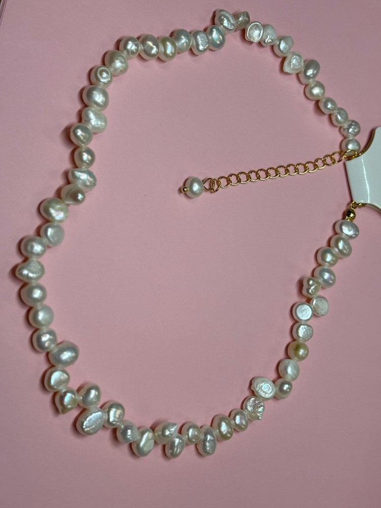 Natural Pearl Link Necklace