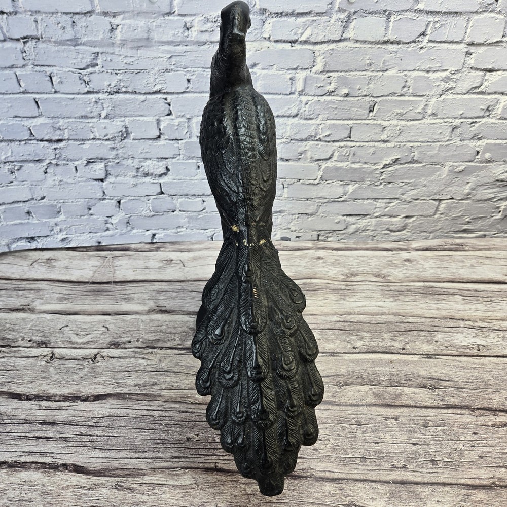 Cast Iron Door Stop Peacock Rare