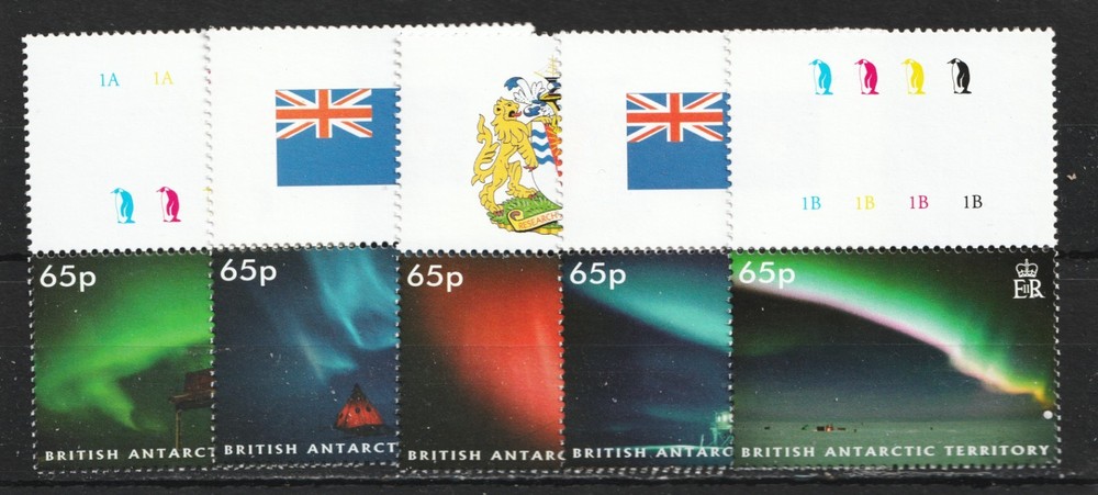 2008 BAT British Antarctic Territory Sc# 400a-e - Aurora Borealis. MNH Cv$20
