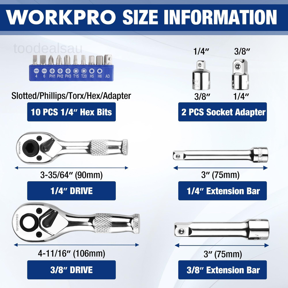 Stubby Ratchet & Bit 16 PCS & Driver Set, Silver