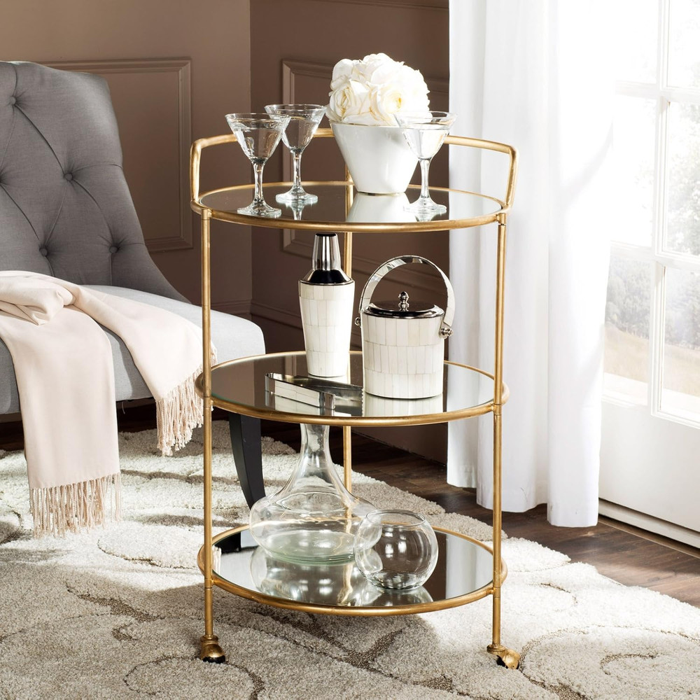 Home Collection Dulcinea Silver Bar Cart