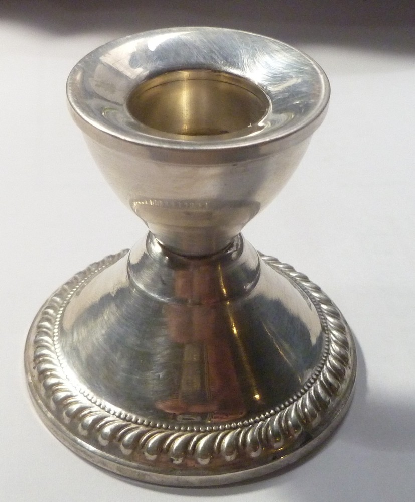 Vintage Single Weighted Sterling Silver Candle Holder