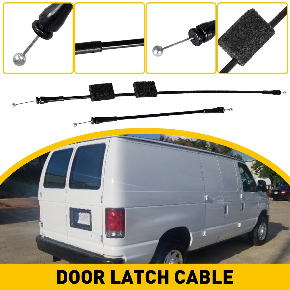 4x Fit Ford E-150 E-250 E-350 E-450 E-550 Door Latch Cables Rear Passenger Side