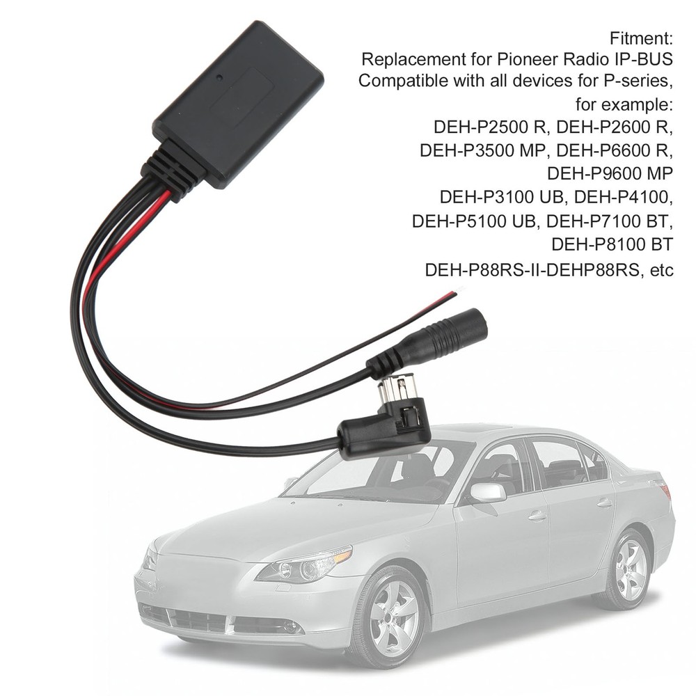 Bluetooth 5.0 Stereo Music Player AUX Adapter Cable With Microphone Replace AMAS