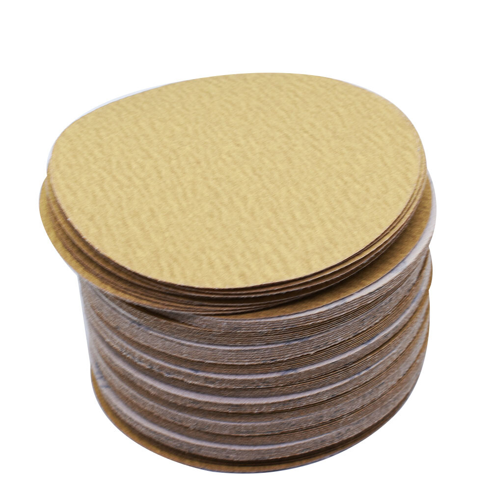 100 Pcs 6" 240 Grit NO-Hole High Quality Hook Loop Pads Sanding Disc Flocking