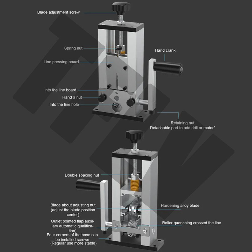 Manual Wire Stripper Professional Wire Stripping Tool 1-25mm Stripper Machine