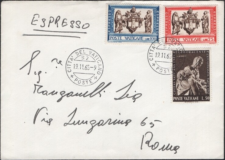 VATICAN, 1965. Air Cover Spec, Del. E15-16, 384, Rome