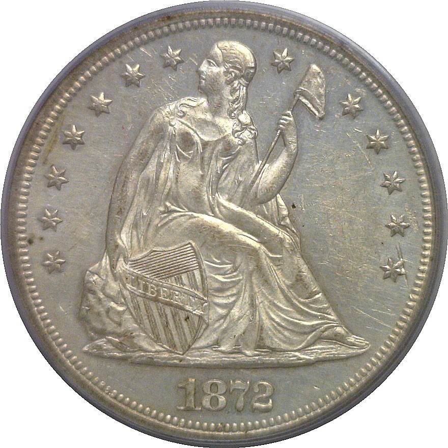 1872 Seated Liberty Dollar PCGS MS-62
