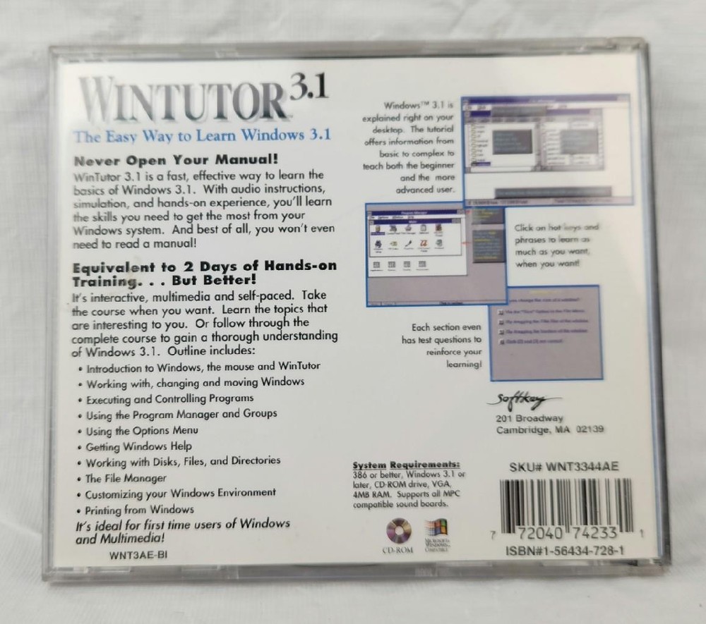 Wintutor 3.1 CD-ROM for Windows PC