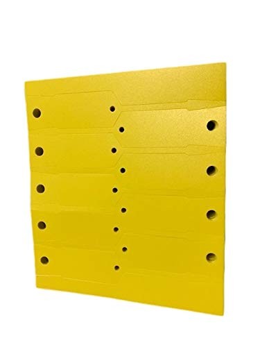 50 PCS Yellow Self Locking Key Tags Plastic Identification Loop Label Marker