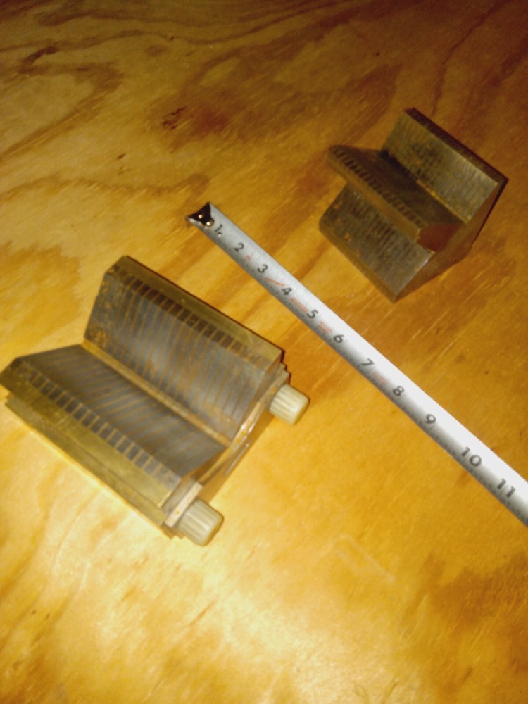 adjustable v block and fixed block 1960's