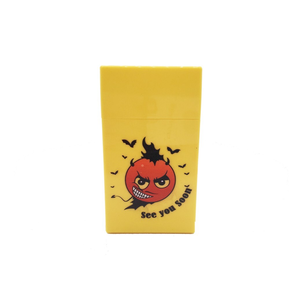 4 Pack King Size Push-to-Open Plastic Cigarette Case Devil Image