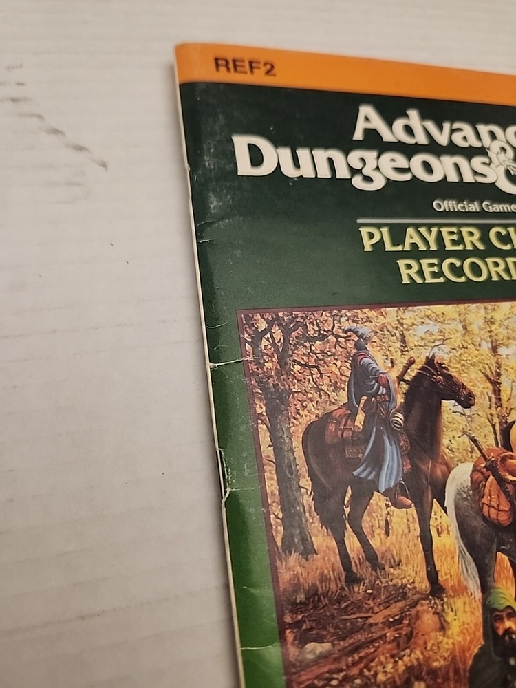 9028 Advanced D&D REF2 Player Character Record Sheets TSR 1986