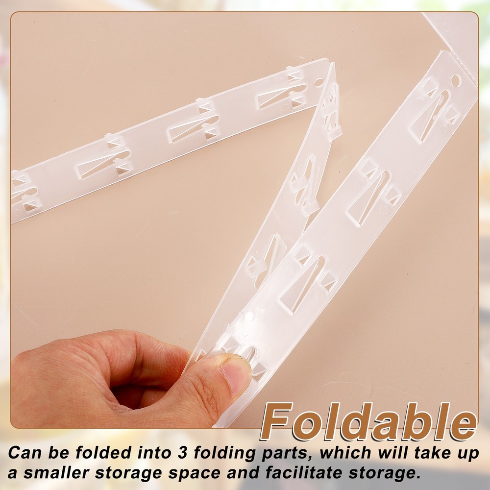 10Pcs Hanging Merchandise Strips, 24.8" Foldable Display Stand, Clear