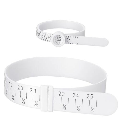 Guduling 2pcs Ring and Bracelet Sizer Measuring Tool, Adjustable Wrist