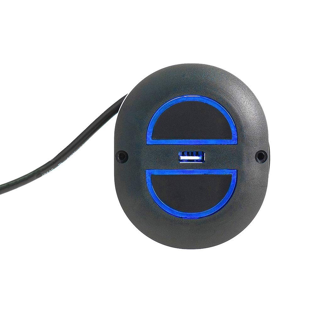 Oval 2 Button 5 Pin Switch Remote Control USB Blue Light Power Recliner