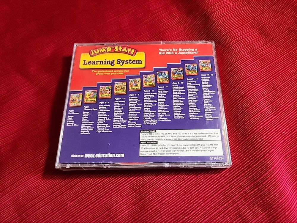 Jump Start Kindergarten CD ROM computer Windows Power Macintosh Jumpstart