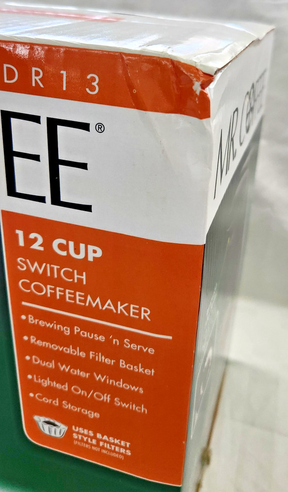 MR. COFFEE 12 Cup Switch Brew/Pause Coffeemaker DR13 2006 Sunbeam New Sealed Box