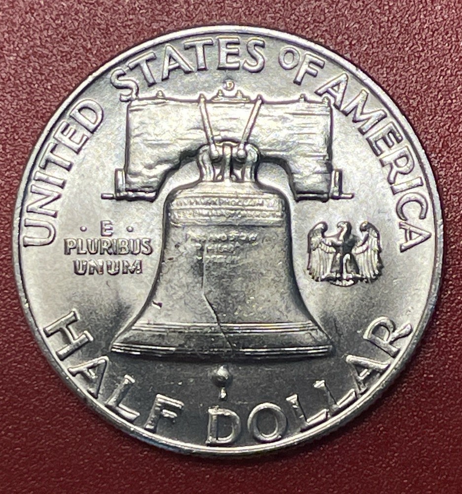 1954 D Franklin Silver Half Dollar, Choice Uncirculated.