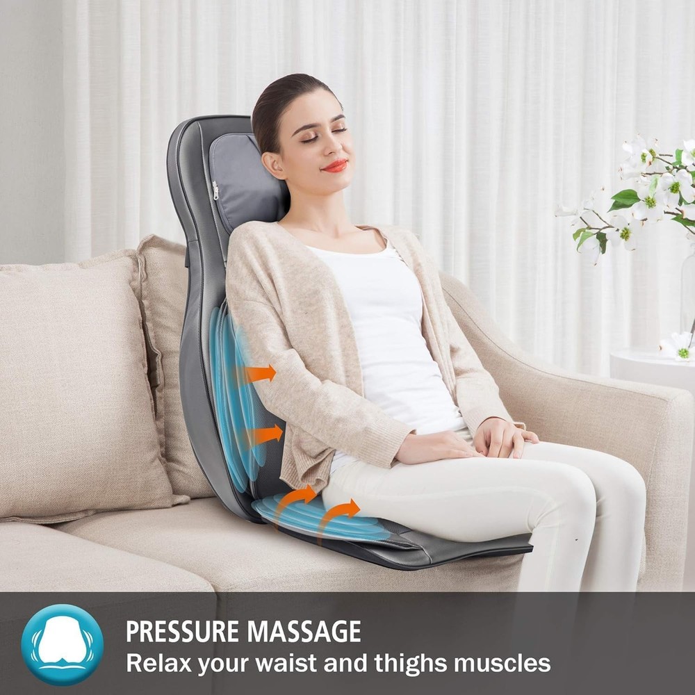 COMFIER Shiatsu Massage Pad with Heat Compression