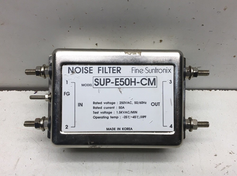 Fine Suntronix SUP-E50H-CM NOISE FILTER, USED