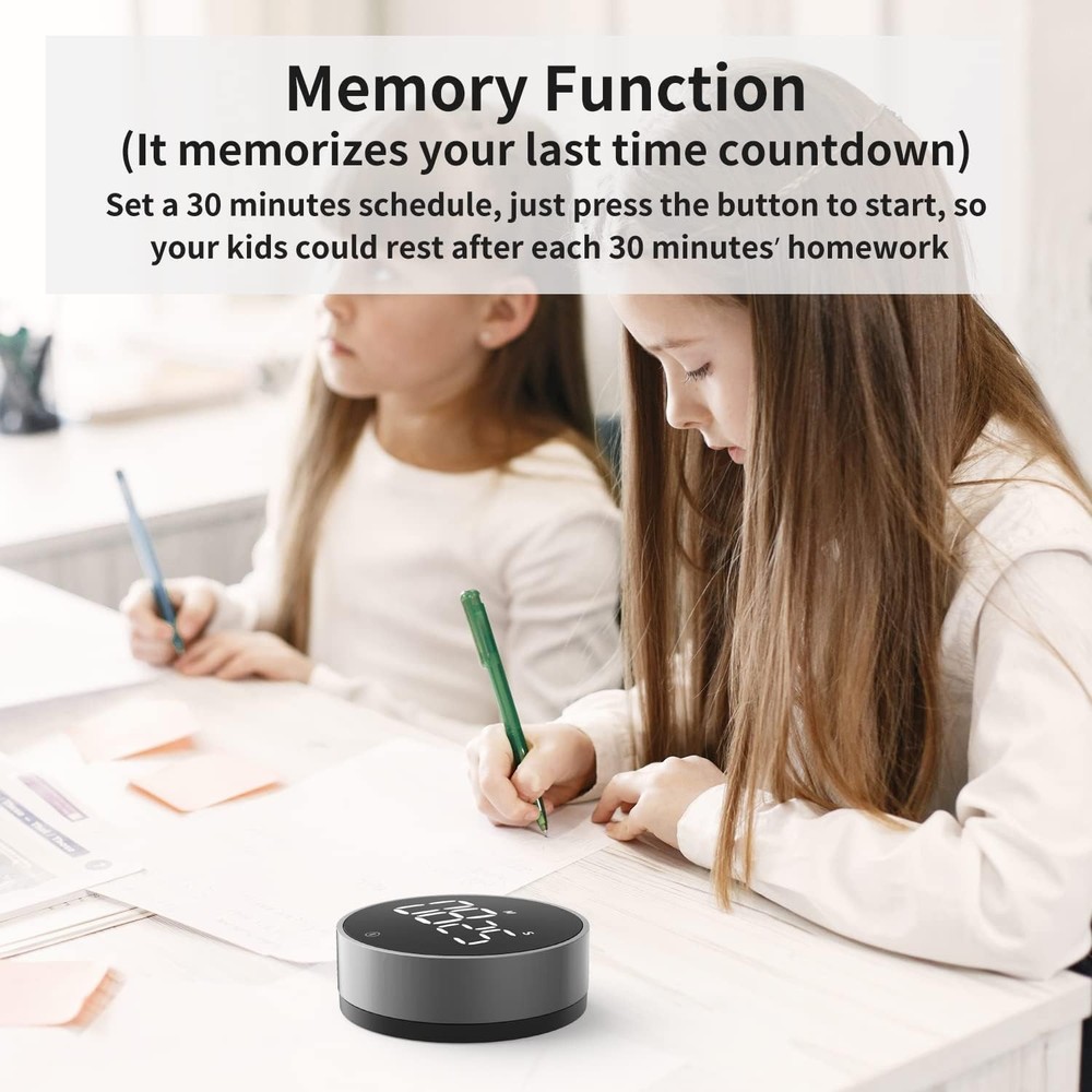 Vocoo Magnetic Kitchen Timer: Large LED Countdown Timer with Adjustable Volume