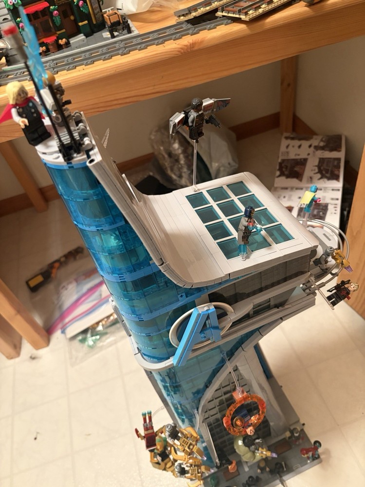 Brick built Avengers Tower 76269