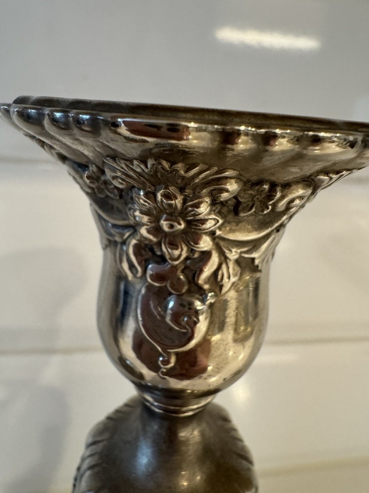 Pair Of Silver Plated 9.5 Candlestick Holders
