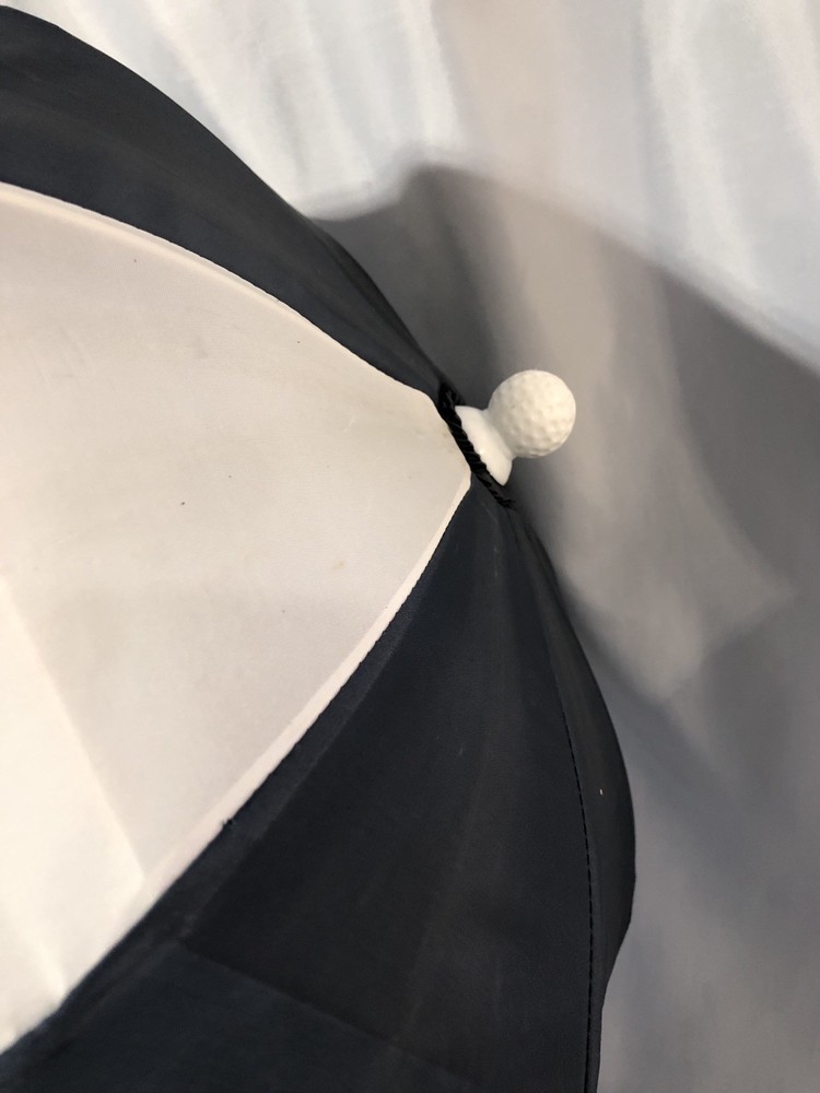 Drizzle Stick Golf Umbrella Navy Blue/ White