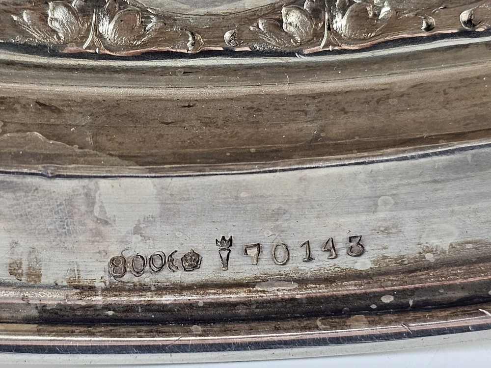 Monumental Antique German Silver Centerpiece Bowl