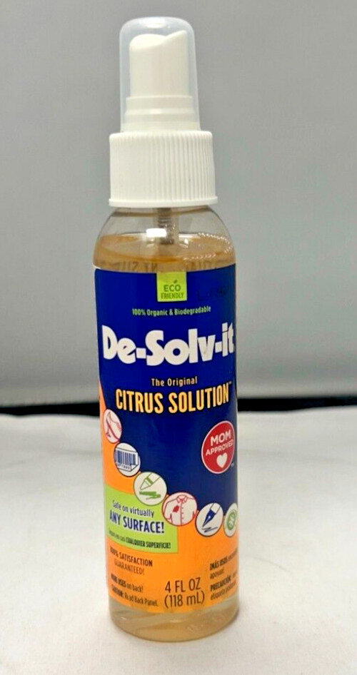 De-Solv-it Citrus Solution 4oz pump damaged labels