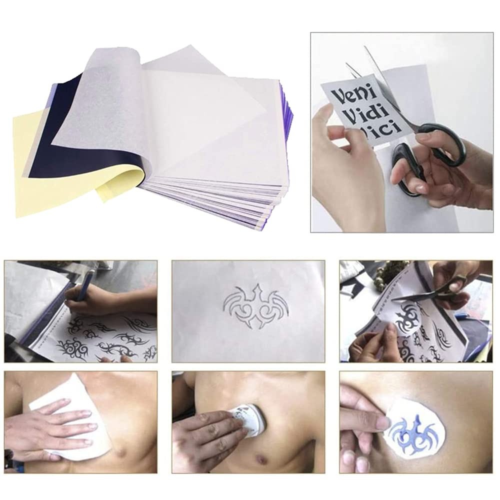 4 Layer Tattoo Stencil Paper A4 20-200 Pack Clear Transfer for Thermal/Hand