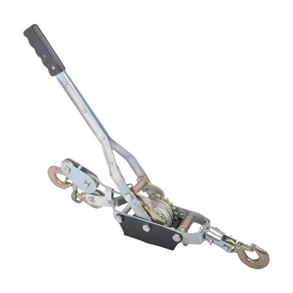 5 Ton 3 Hook Ratchet Come Along Puller & 2'' X 36" Axle Tie Down Strap w/ D Ring