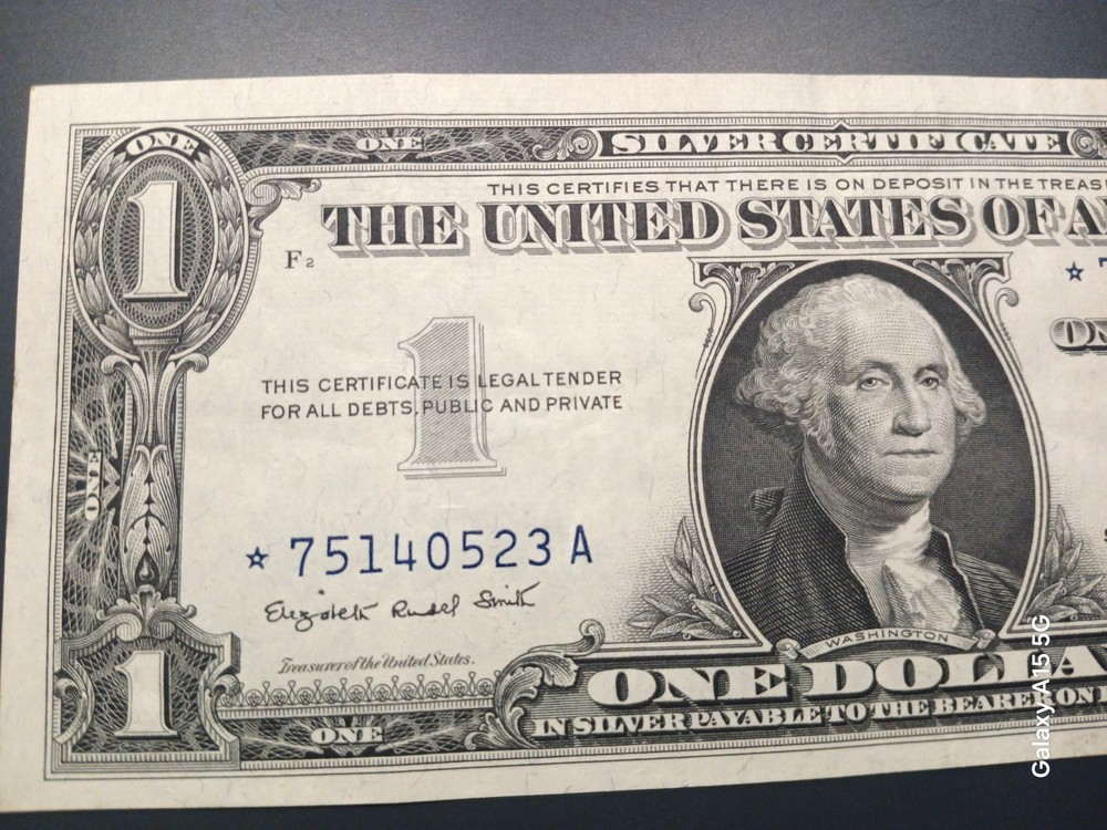 * STAR-NOTE * $1 1957 Silver Certificate Note. Nice Serial # Almost Uncirculate