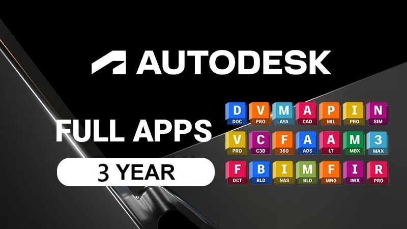 Autodesk All Apps - Complete 45 Software Bundle | 3 Year Subscription