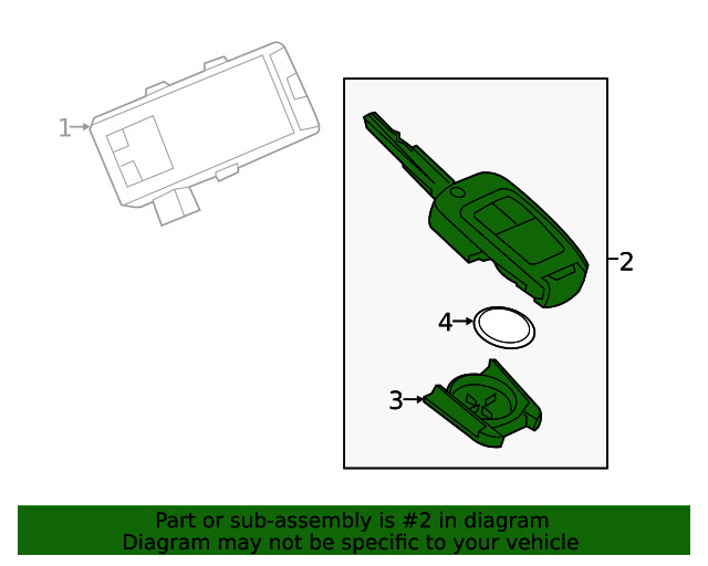 Genuine GM Door Lock and Ignition Lock Folding Key 13530754
